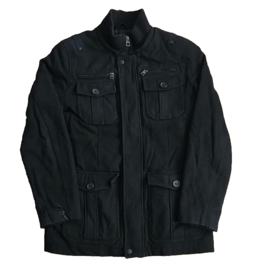 GUESS Jeans Black Winter Pea Coat